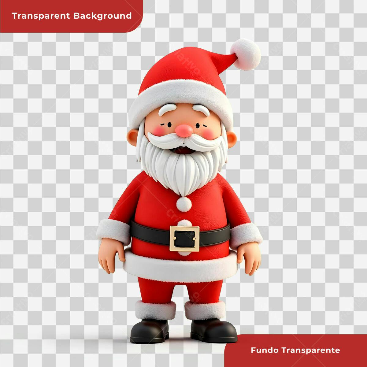 Personagem Papai Noel Natal PSD Editável