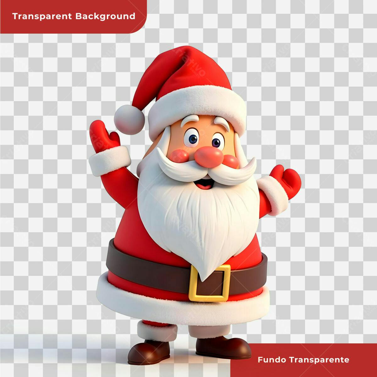 Personagem Natalino Papai Noel PSD Editável