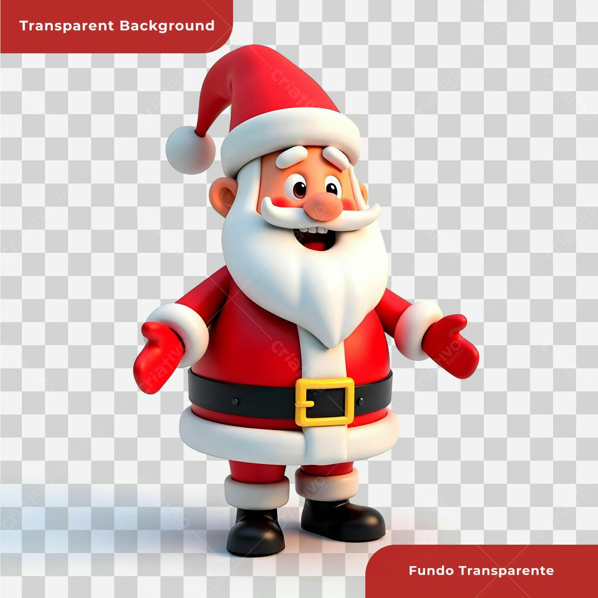Personagem Papai Noel Natal PSD Editável
