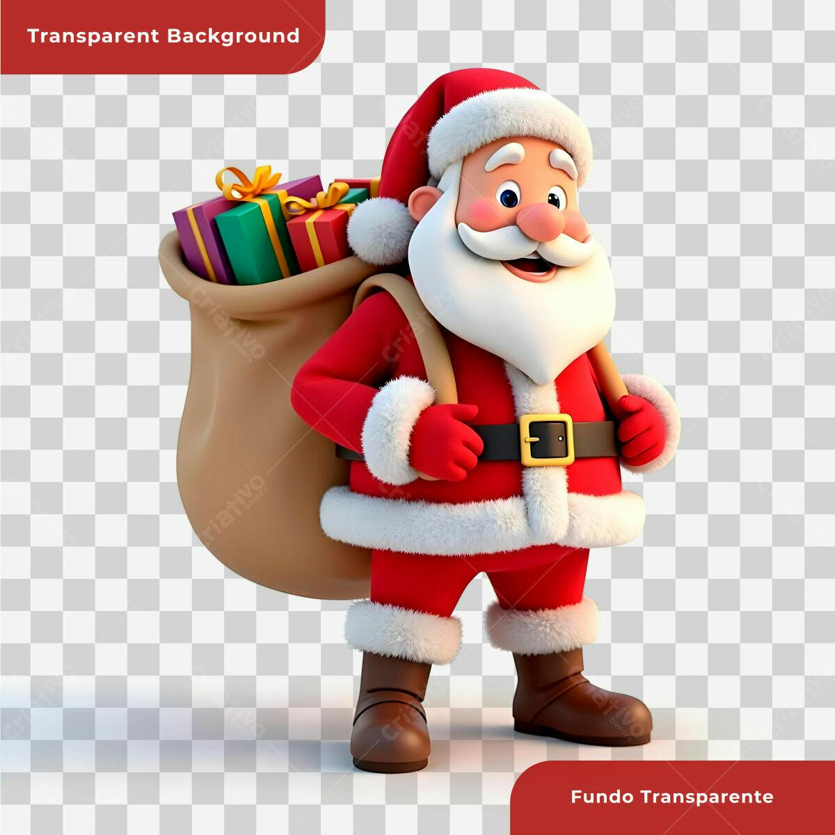 Personagem Natalino Papai Noel PSD Editável