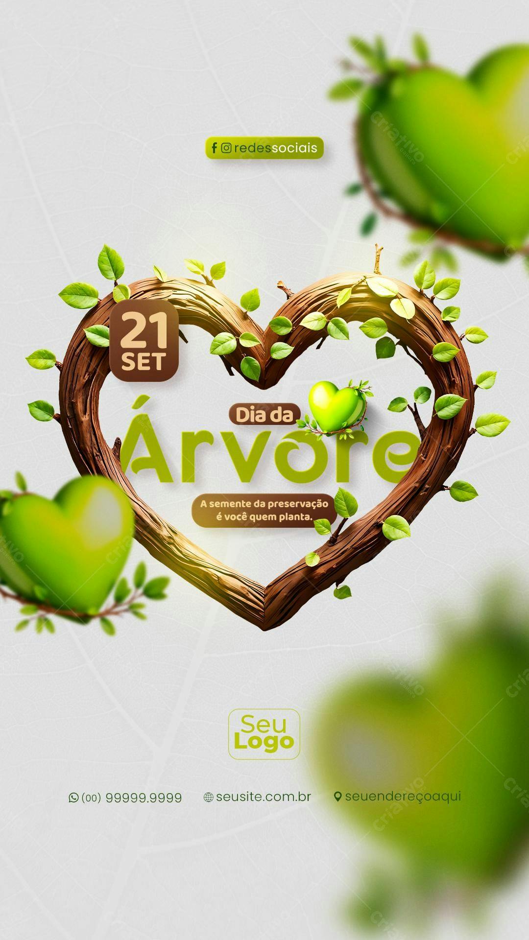 Flyer Dia da Árvore PSD Editável