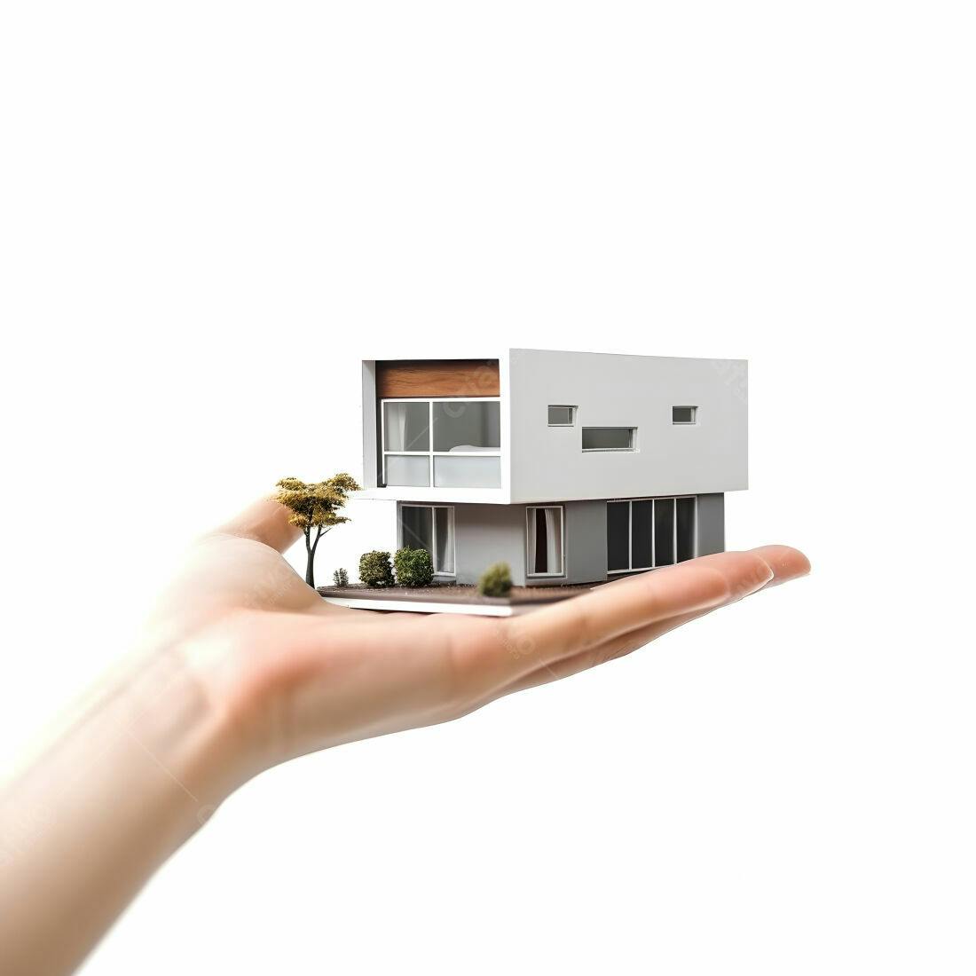 Casa moderna na mão
