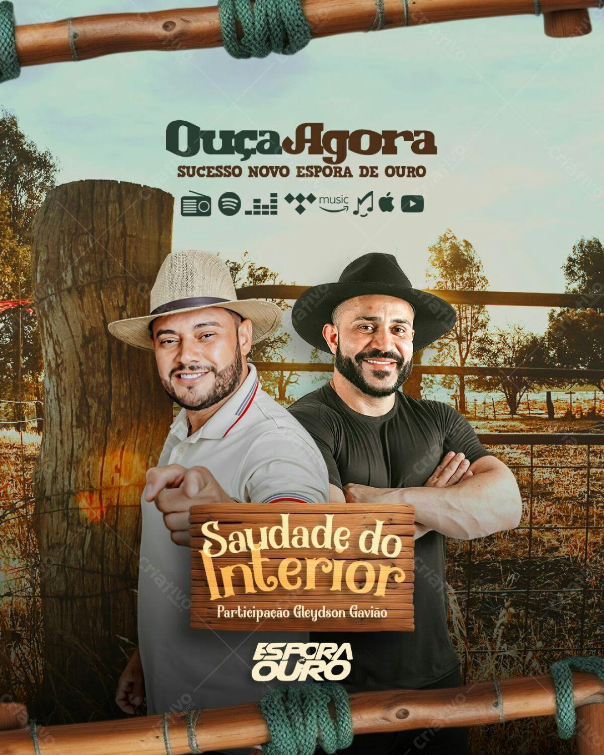 Flyer Musical Saudade do Interior PSD Editável