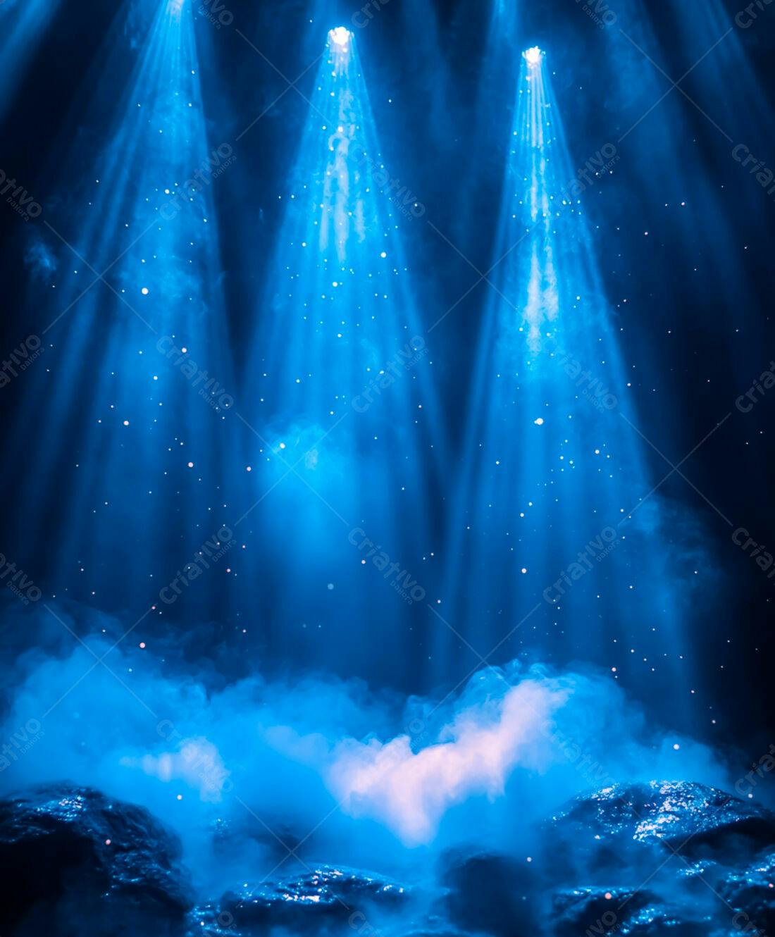 Luz Azul Cenário Misterioso