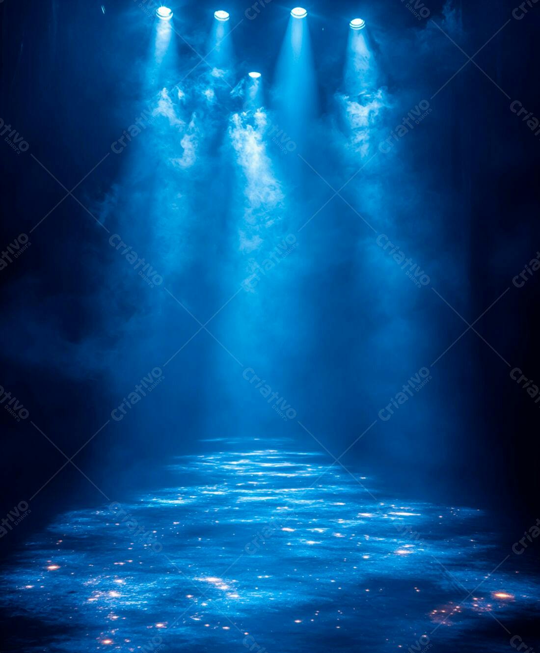 Palco Azul com Iluminação Cênica