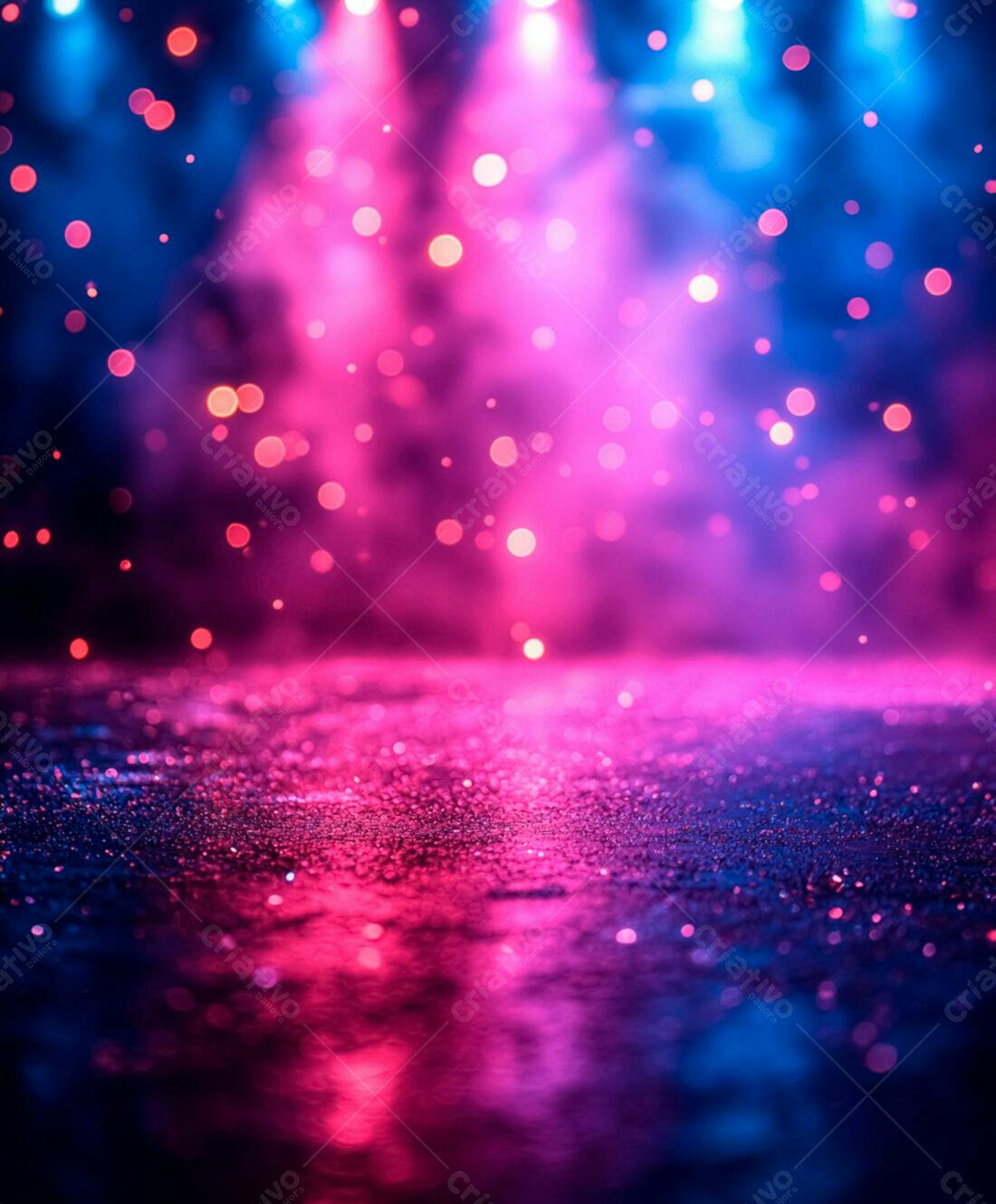 Fundo Rosa e Azul com Luzes de Palco