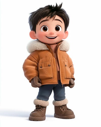 Imagem De Um Garoto Personagem De Desenho 3D