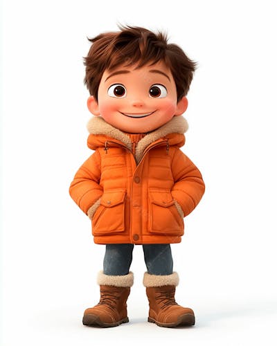 Imagem De Um Garoto Personagem De Desenho 3D