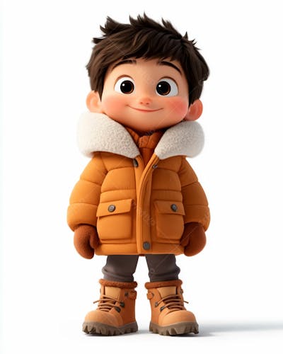 Imagem De Um Garoto Personagem De Desenho 3D