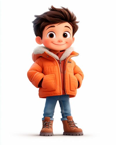 Imagem De Um Garoto Personagem De Desenho 3D