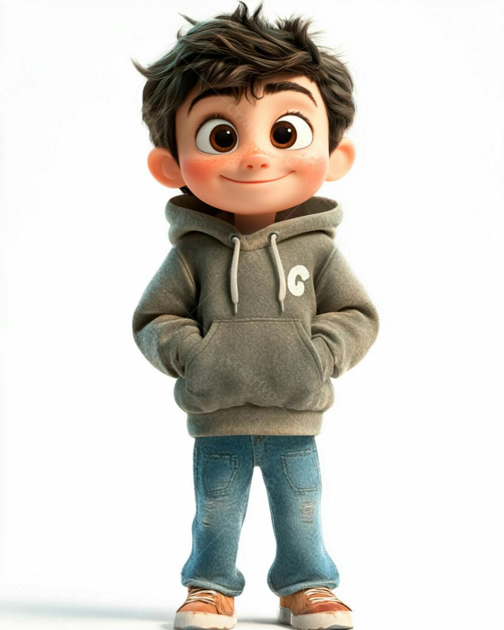 Imagem De Um Garoto Personagem De Desenho 3D