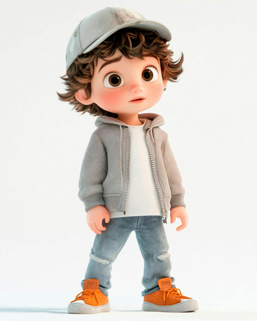 Imagem De Um Garoto Personagem De Desenho 3D