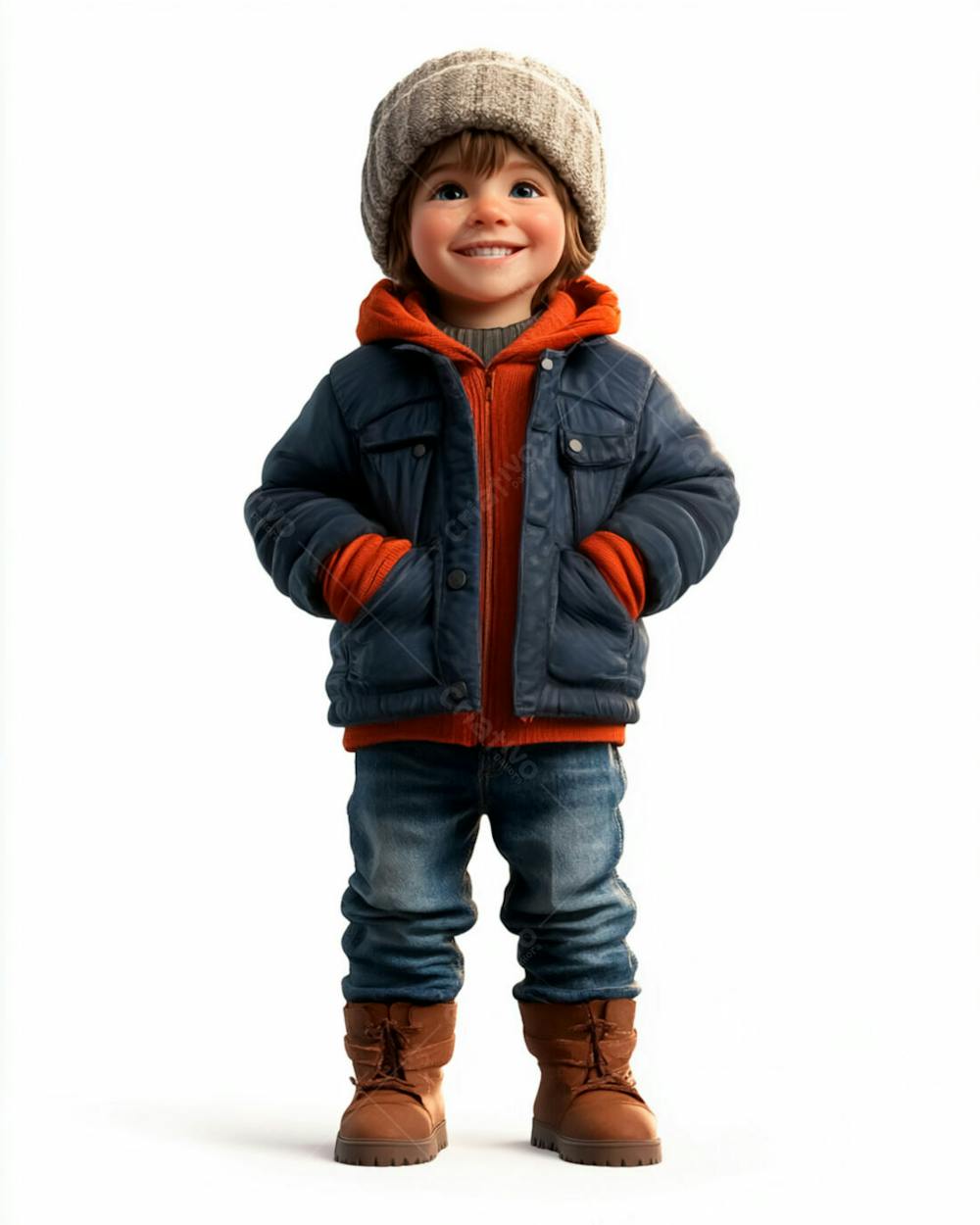Imagem De Um Garoto Personagem De Desenho 3D