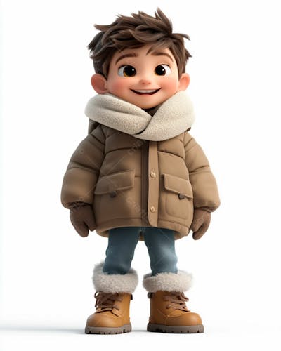 Imagem De Um Garoto Personagem De Desenho 3D
