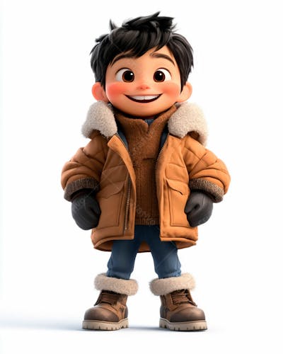 Imagem De Um Garoto Personagem De Desenho 3D