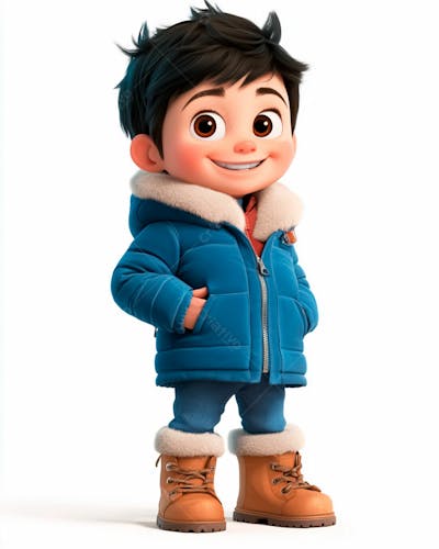 Imagem De Um Garoto Personagem De Desenho 3D