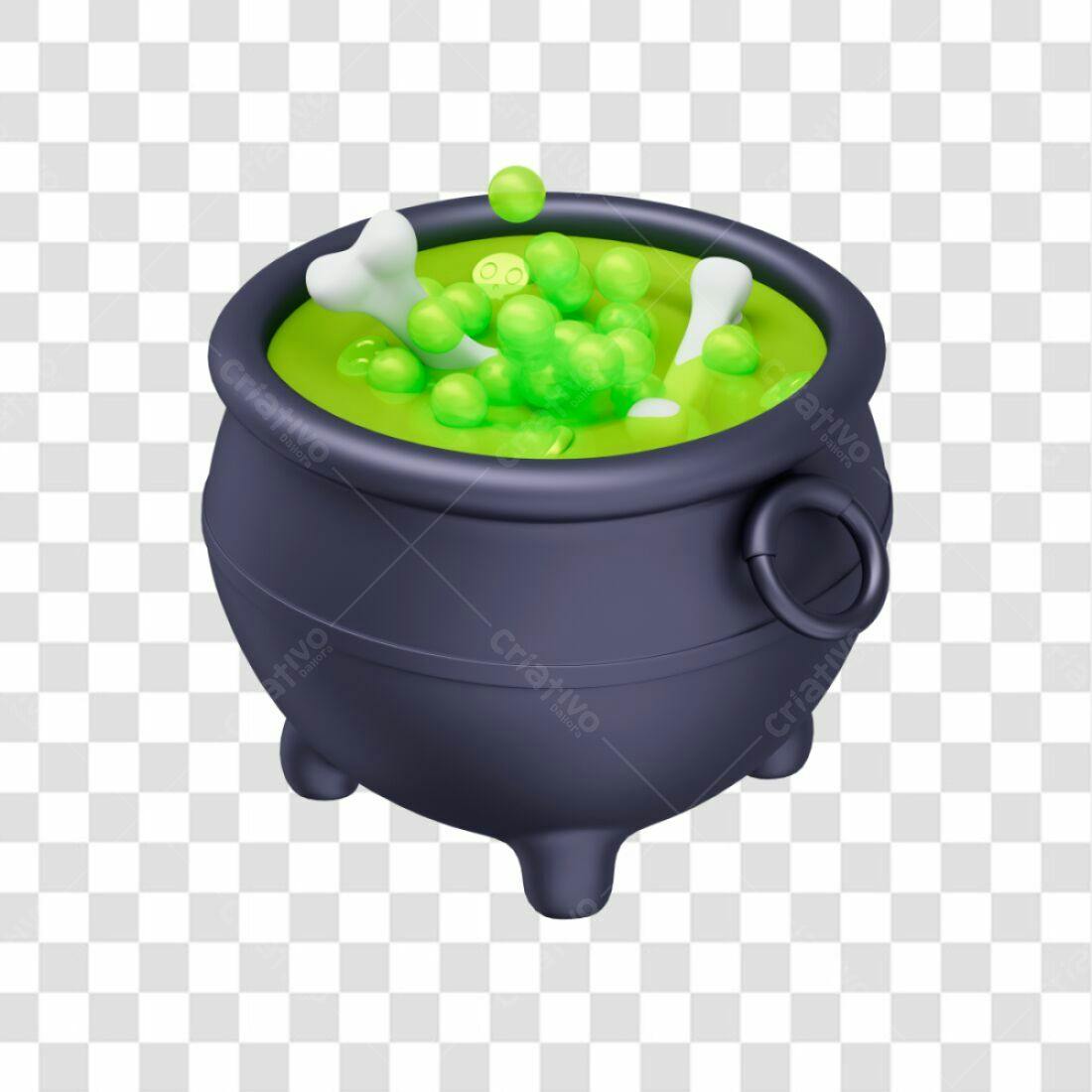 Icone Caldeirão Halloween PNG com fundo transparente