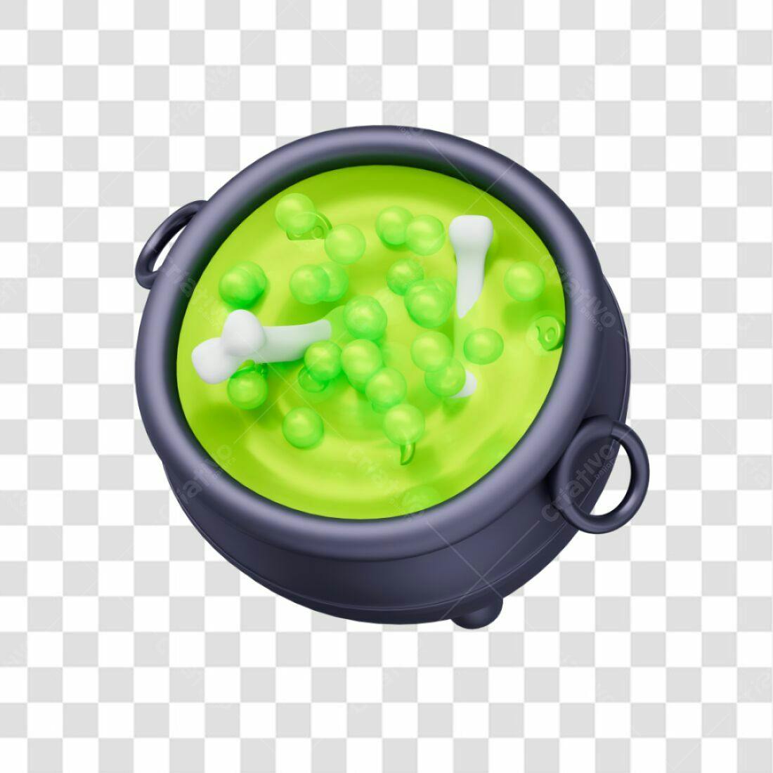 Icone Halloween Caldeirão Bruxa PNG com fundo transparente