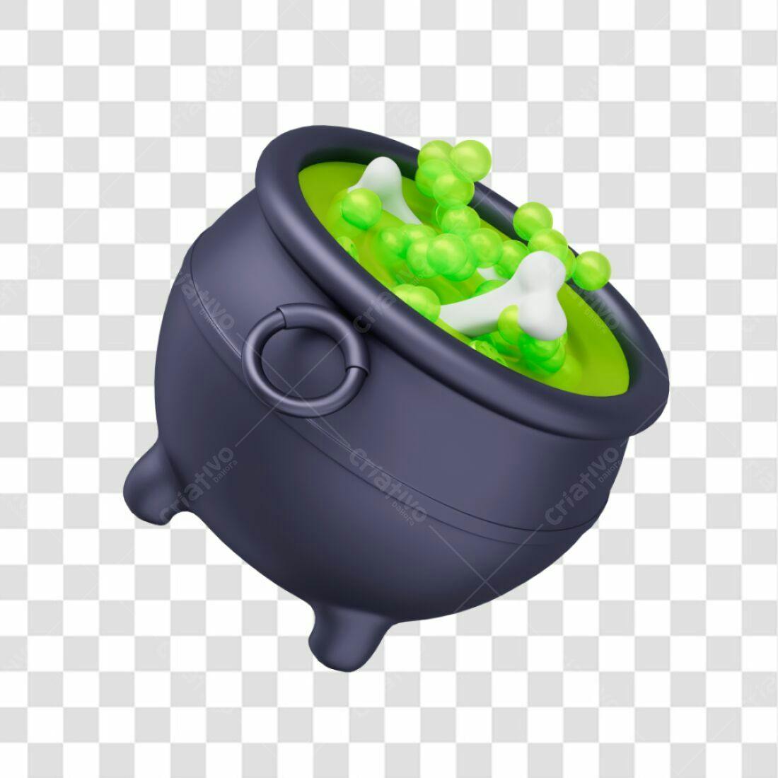 Icone Halloween Caldeirão com poção PNG com fundo transparente