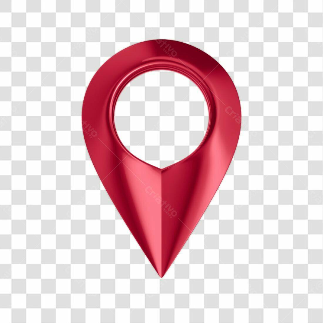 Ícone de localização vermelho PNG com fundo transparente