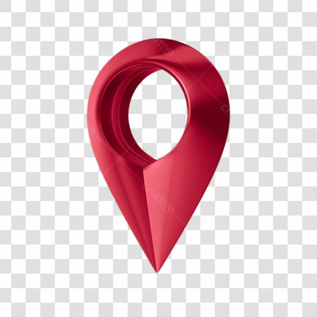 Ícone de localização vermelho PNG com fundo transparente