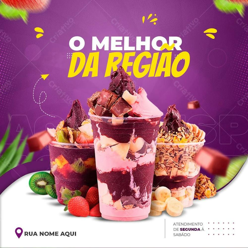 Social Media Açai Psd