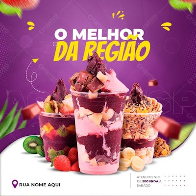 Social Media Açai Psd