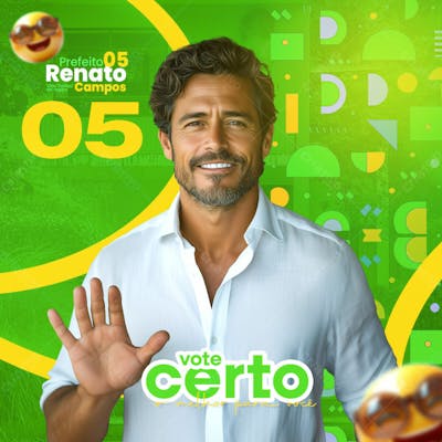 Flyer Vote Certo Social Media Psd Editável