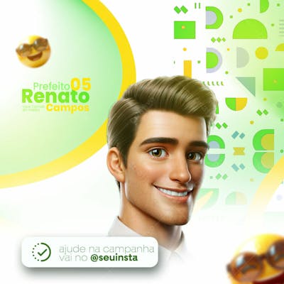 Flyer Ajude Na Campanha Eu Tô Com O Povo Social Media Psd Editável