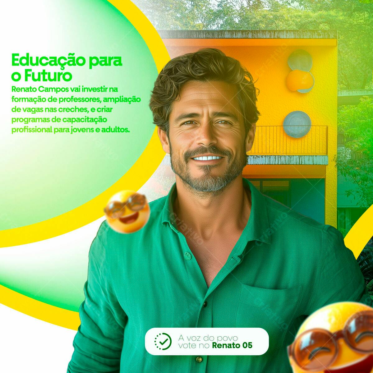 Postagem de Rede Social para Campanha Política PSD Editável