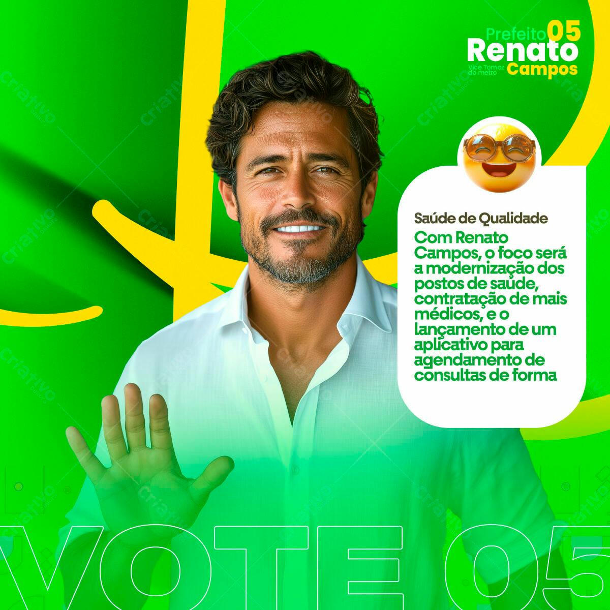 PSD para Campanha Política - Renato Campos - Prefeito 05