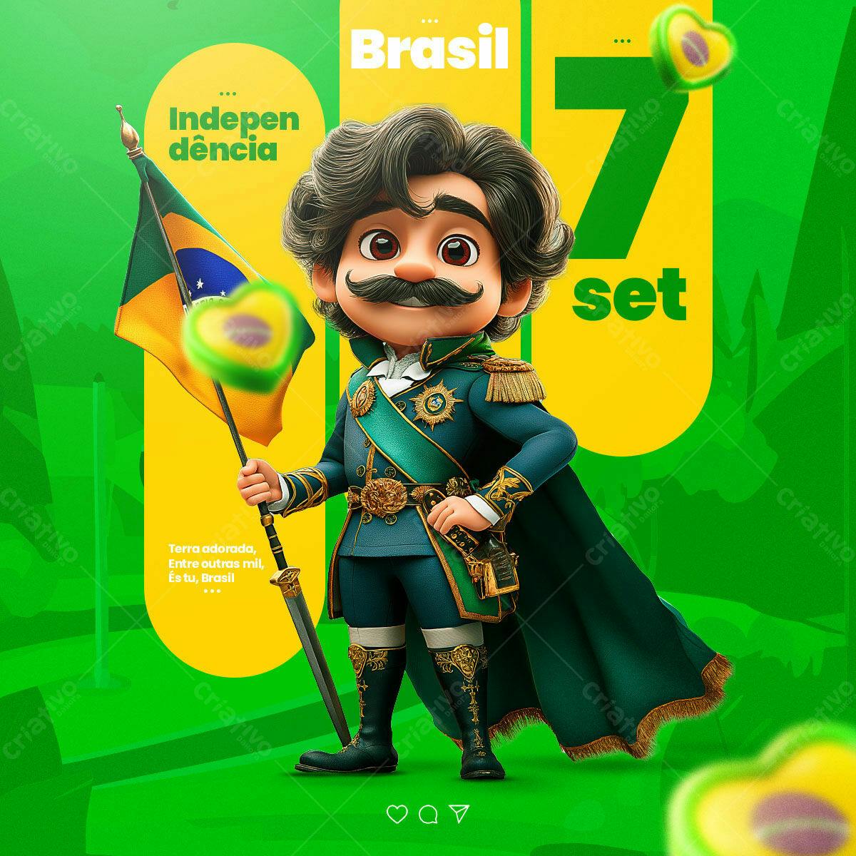 Arte 7 de Setembro PSD Editável