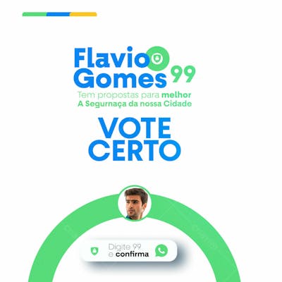 Flyer Para Campanha Politica Das Eleições De 2024 Social Media