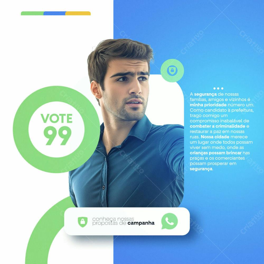Flyer Para Campanha Politica Das Eleições De 2024 Social Media