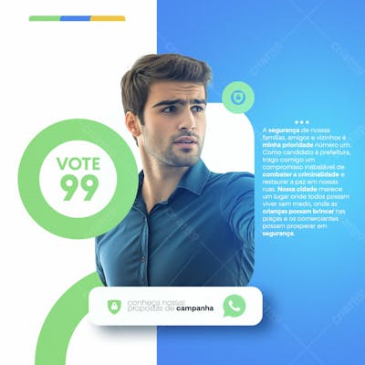 Flyer Para Campanha Politica Das Eleições De 2024 Social Media
