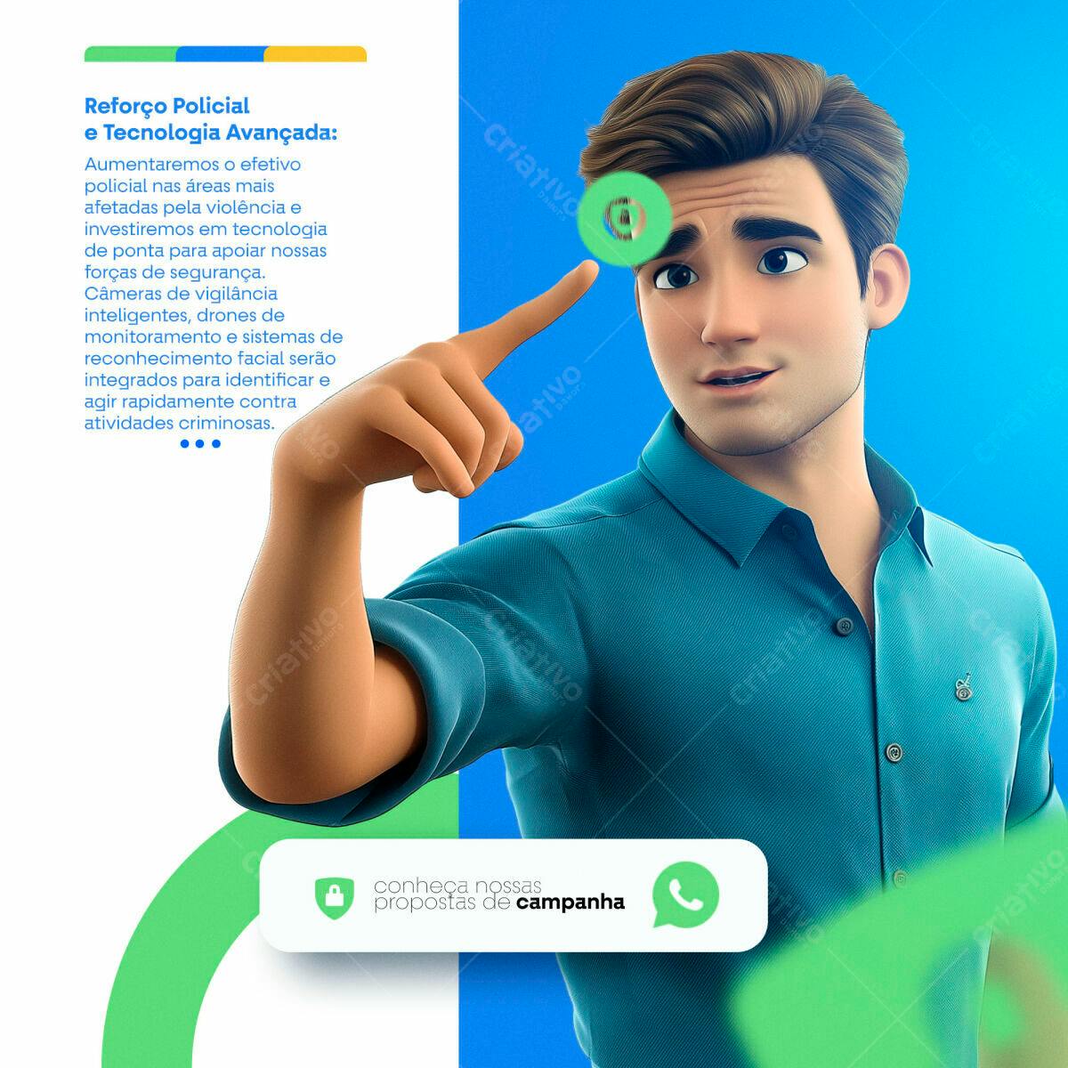 PSD para Campanha de Segurança Pública Editável