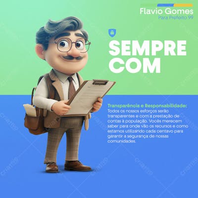 Flyer Para Campanha Politica Das Eleições De 2024 Social Media
