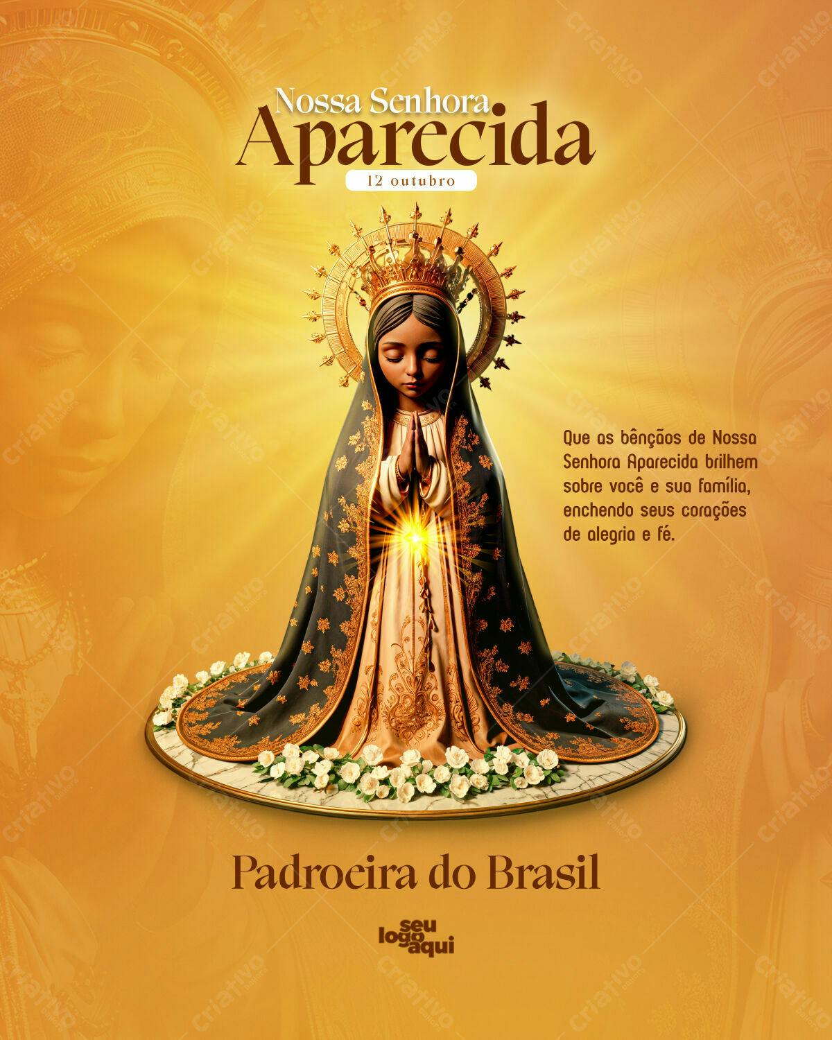 Flyer Nossa Senhora Aparecida PSD Editável