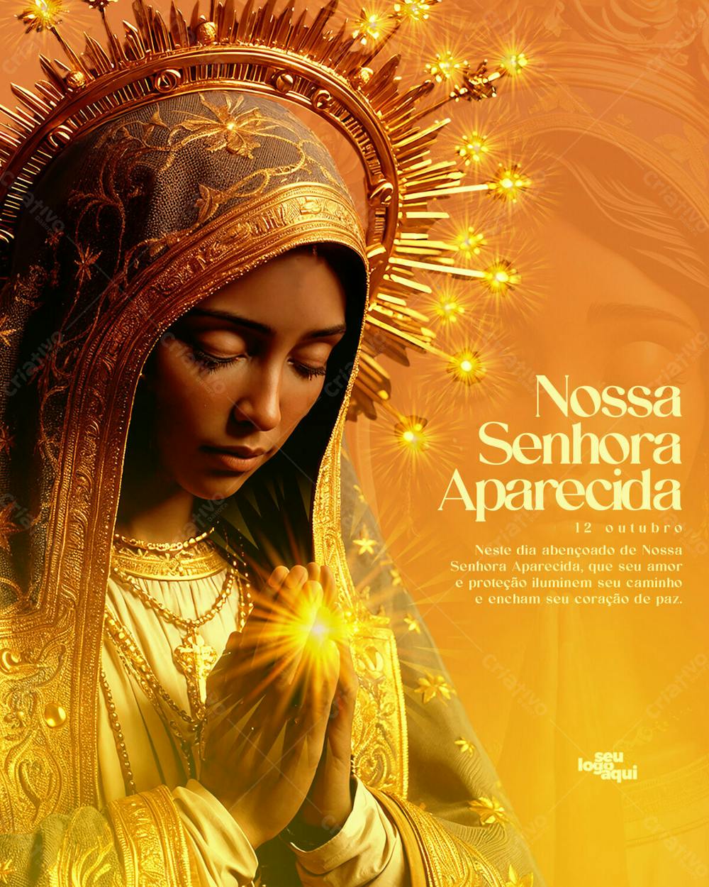 Arte para Nossa Senhora Aparecida - 12 de outubro