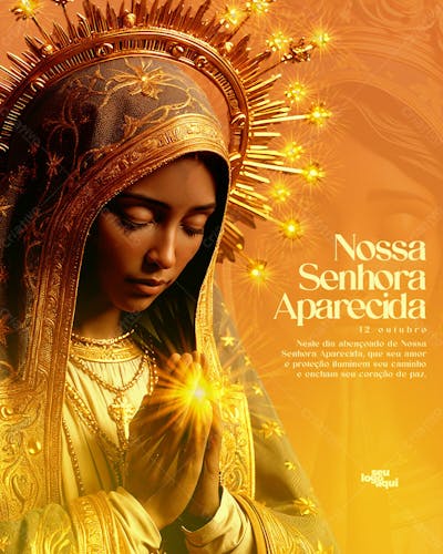 Arte para Nossa Senhora Aparecida - 12 de outubro