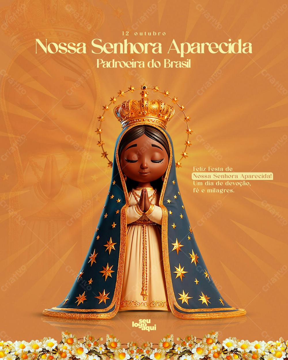 Arte para Nossa Senhora Aparecida - 12 de outubro