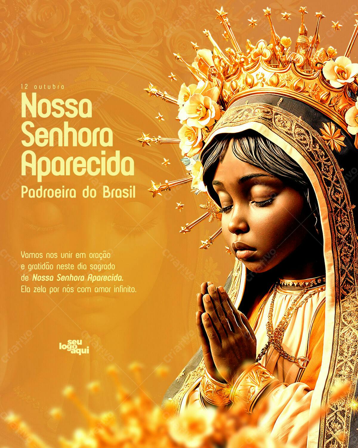 Imagem Nossa Senhora Aparecida 12 Outubro PSD Editável