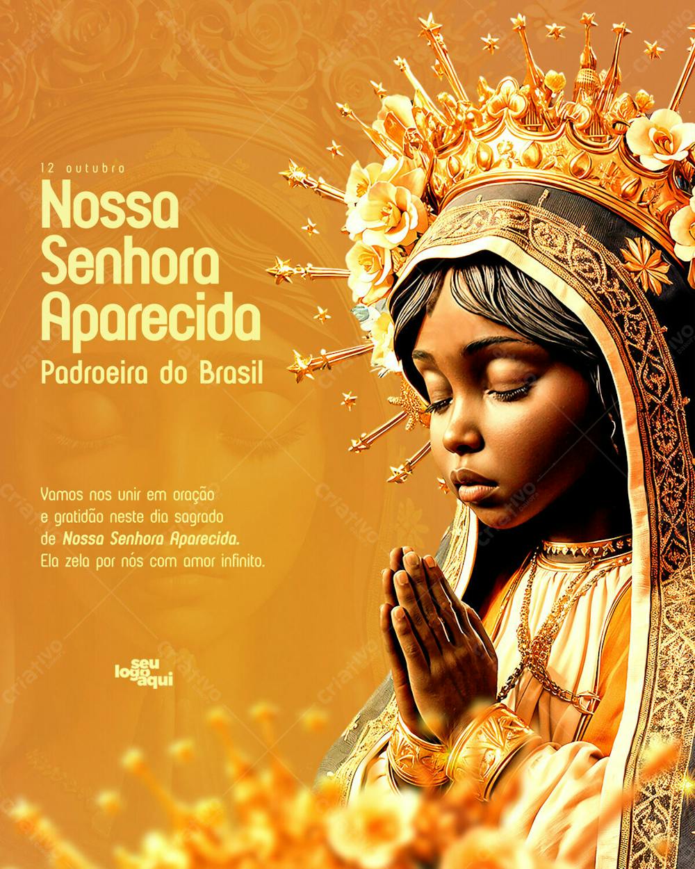 Arte para Nossa Senhora Aparecida - 12 de outubro