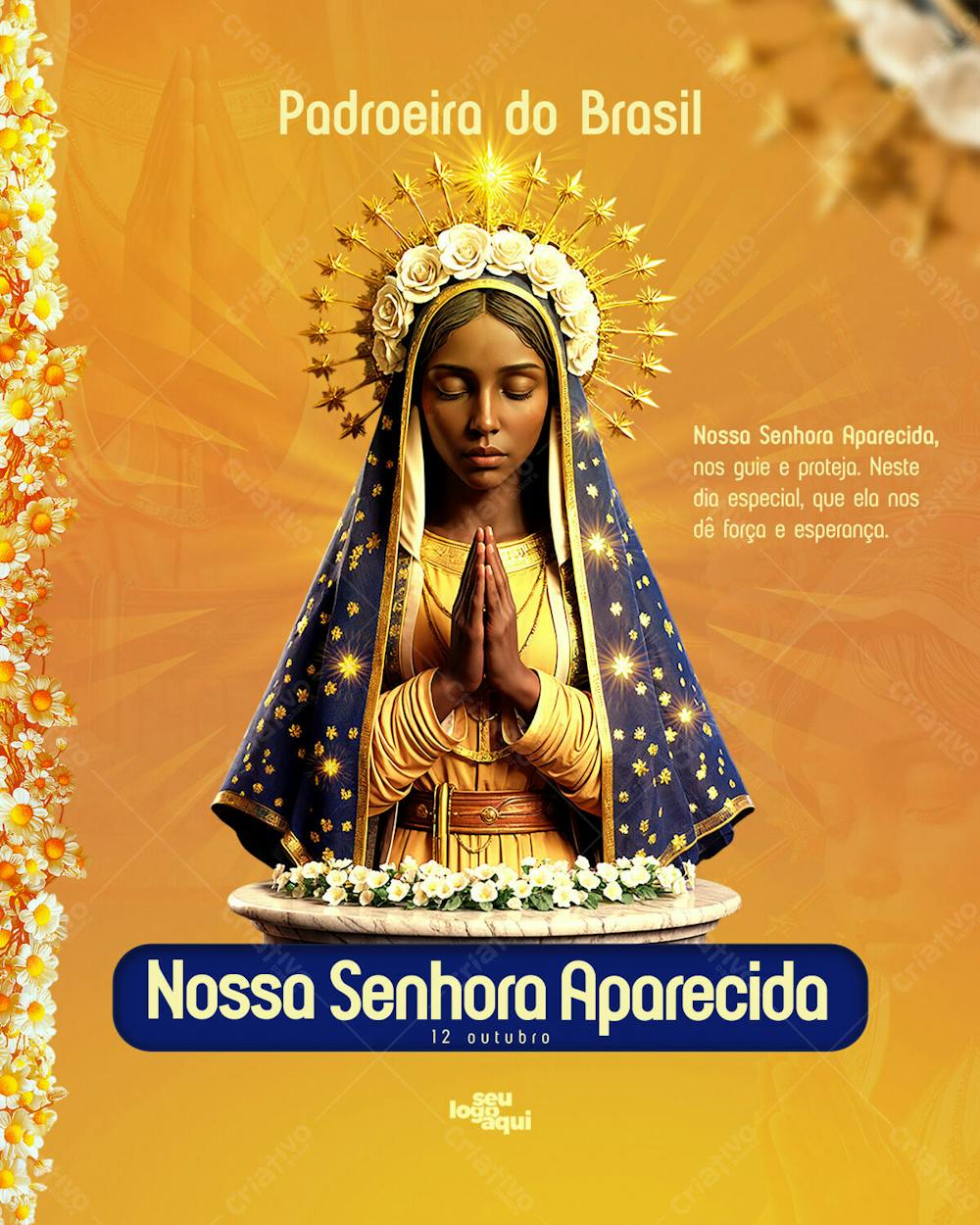 Arte para Nossa Senhora Aparecida - 12 de outubro