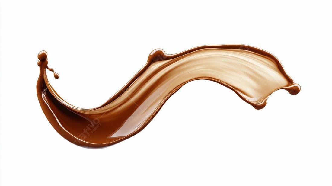 Chocolate derretendo em movimento