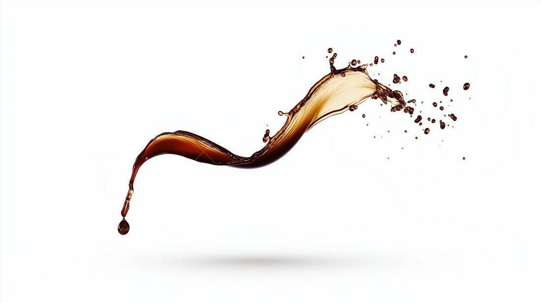 Salpico de café em movimento