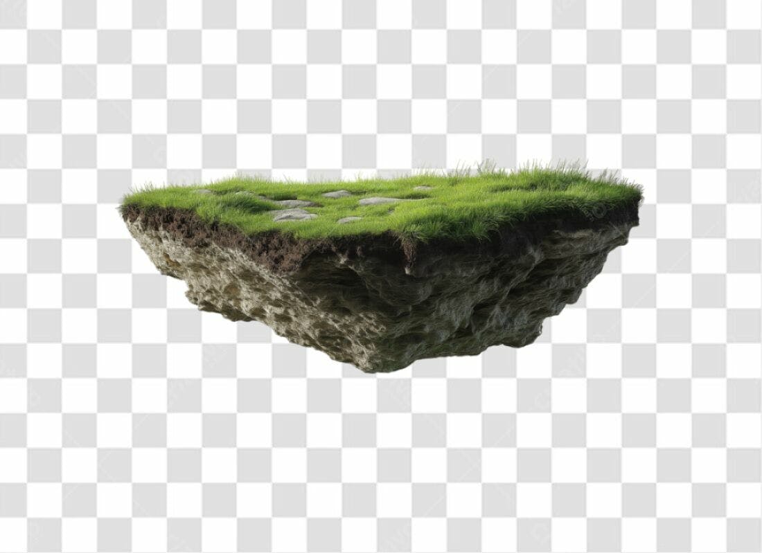 Icone Ilha Verde PNG com fundo transparente