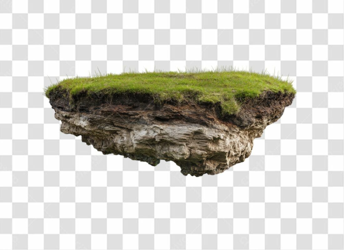 Icone Ilha Flutuante PNG com fundo transparente