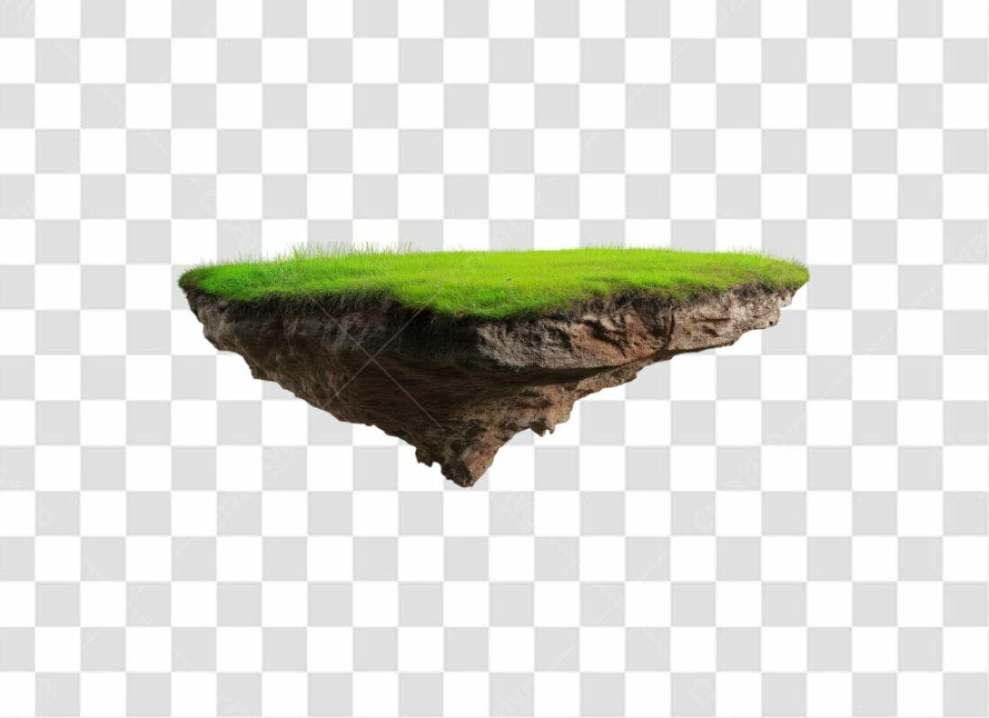 Icone Ilha Flutuante PNG com fundo transparente