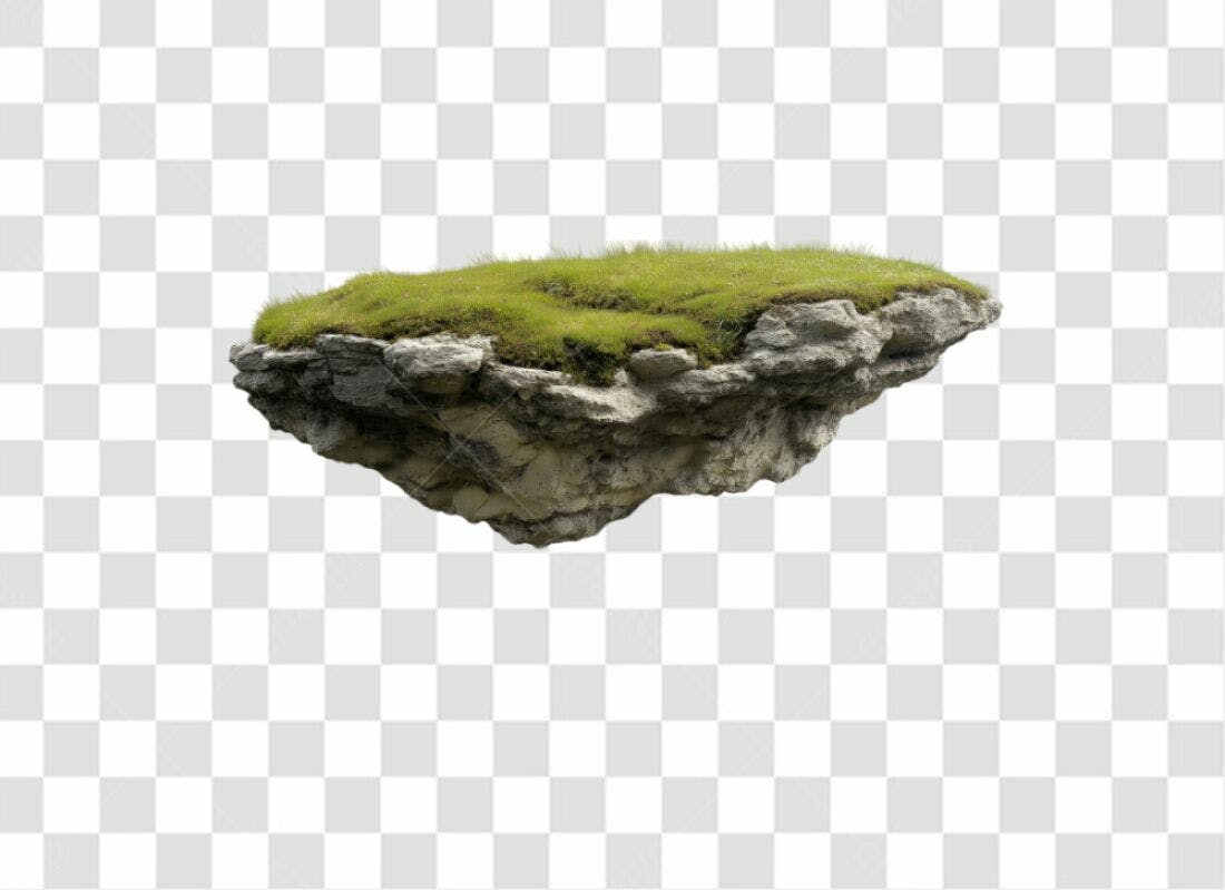 Elemento PNG com fundo transparente Ilhas flutuantes